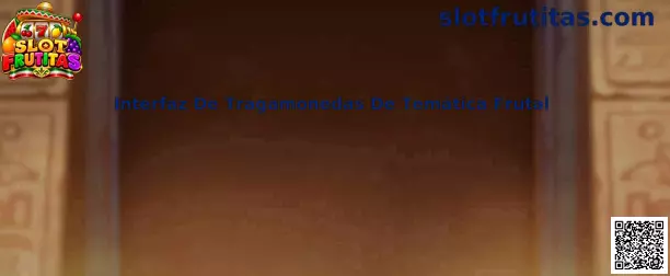 Referencia visual de una interfaz de tragamonedas con símbolos frutales y controles adaptados para celular