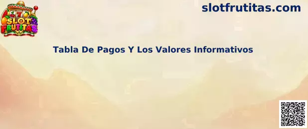 Tabla de pagos y valores informativos de Slot Frutitas